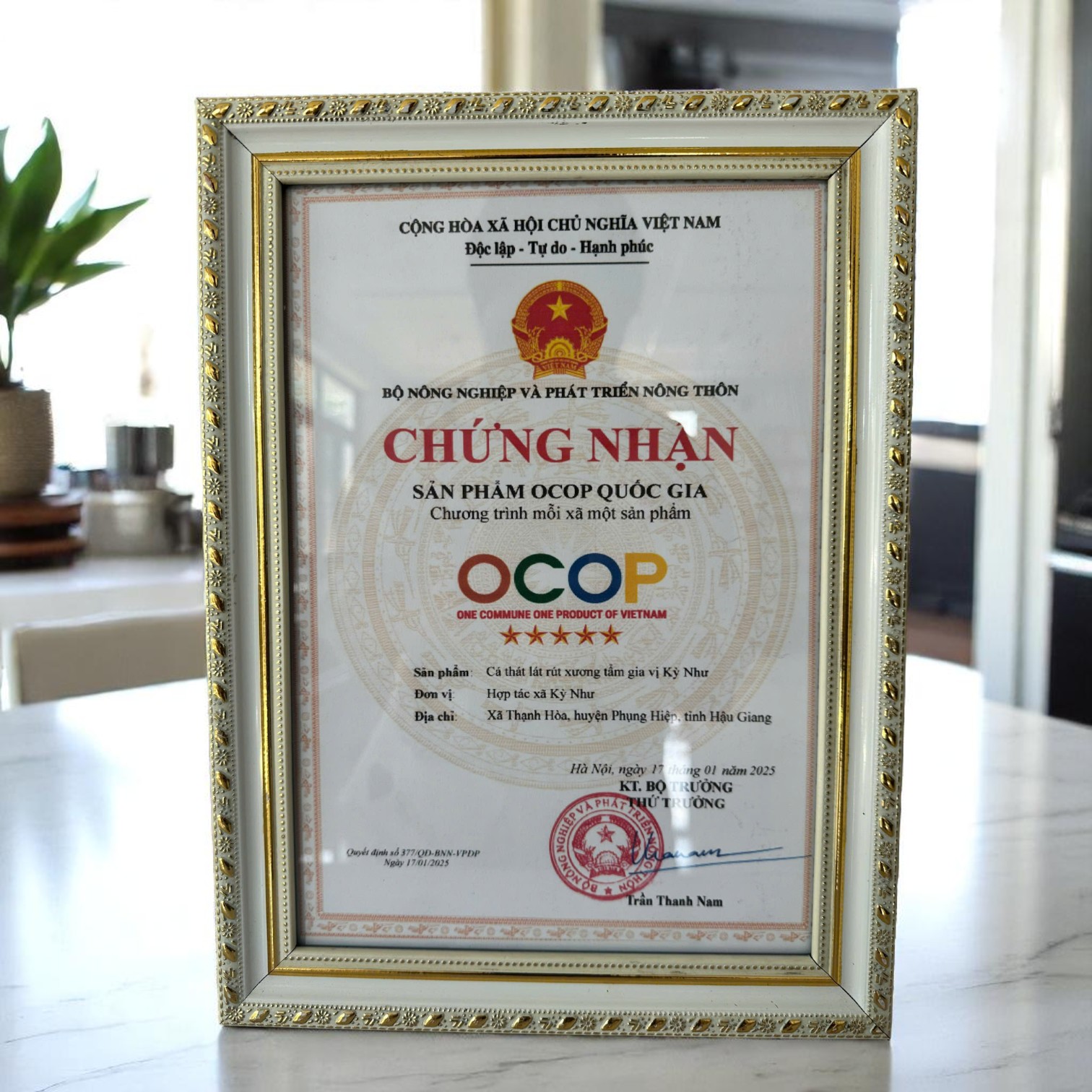 Chứng Nhận Sản Phẩm OCOP